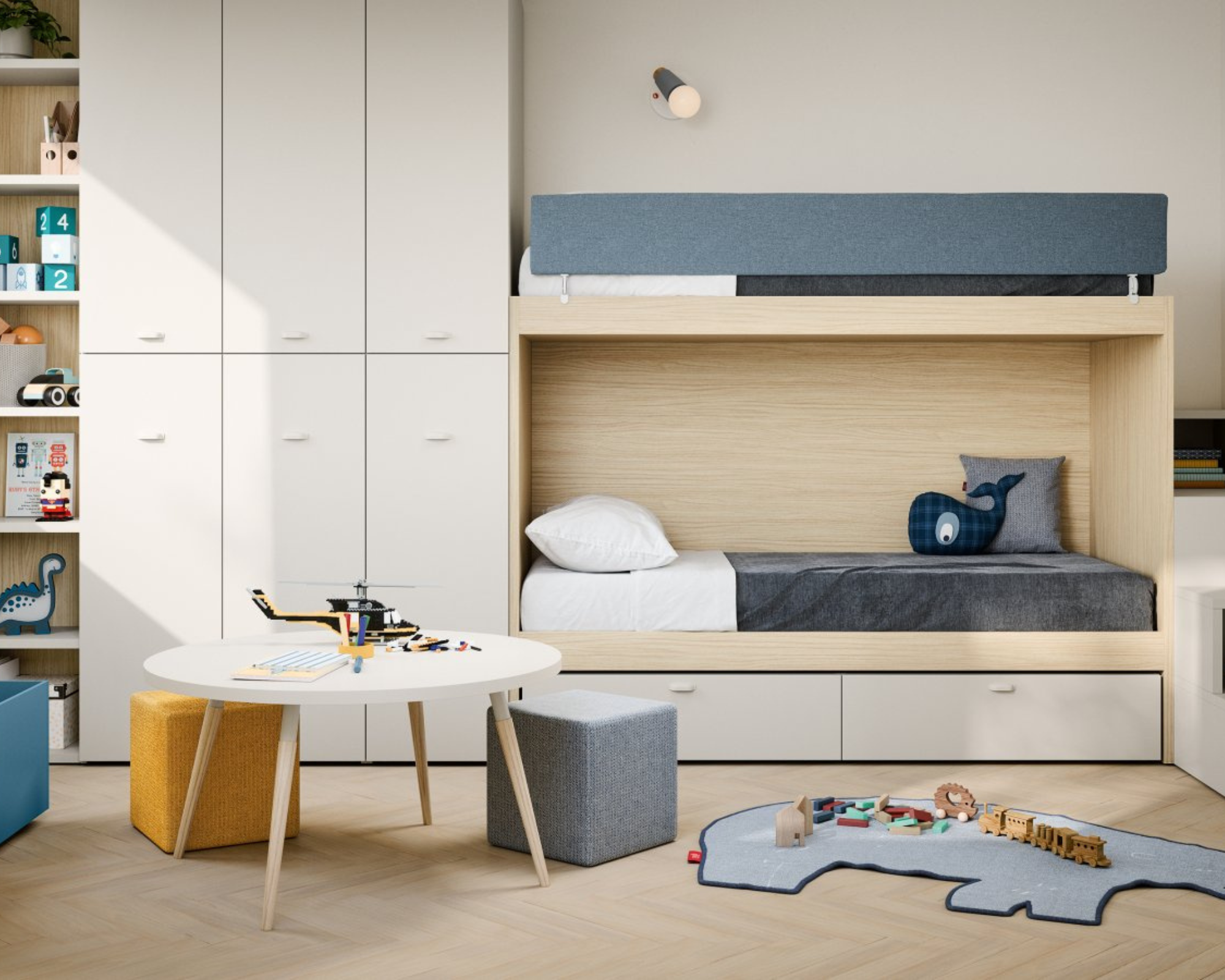 Cameretta con letto a castello Nuk